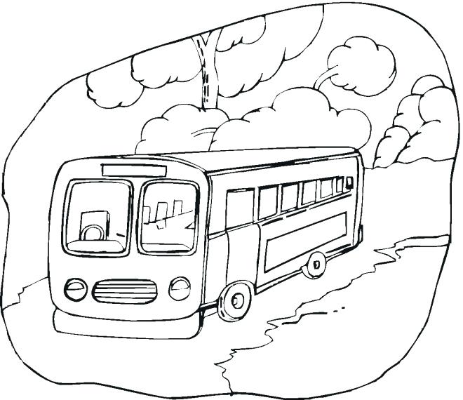 660x570 Coloring Page Bus Bus Coloring Page Bus Colouring Pages A Double