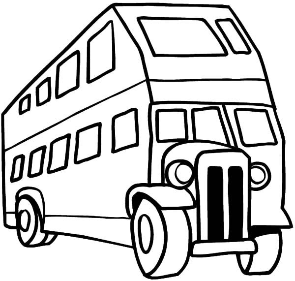 600x571 Sight Seeing Double Decker Bus Coloring Pages Coloring Pages I