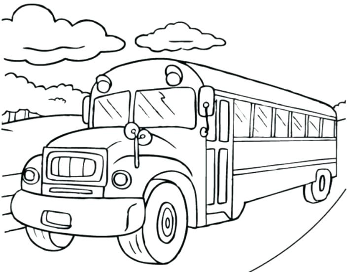 706x551 School Bus Coloring Page