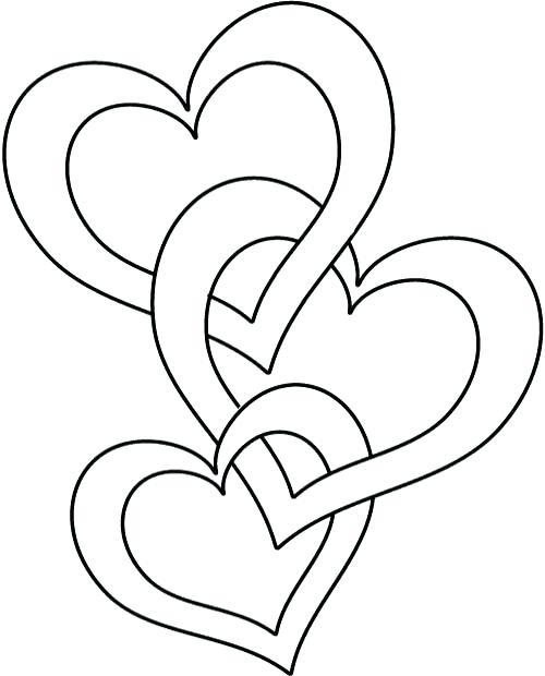 500x620 Color In Hearts Coloring Page Of A Heart Phone Coloring Printable