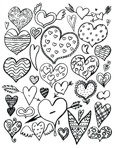 392x507 Heart Coloring Sheets Double Heart Coloring Pages Printable Human