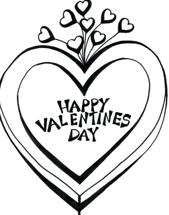 580x737 Idea Printable Heart Coloring Pages And Double Heart Coloring