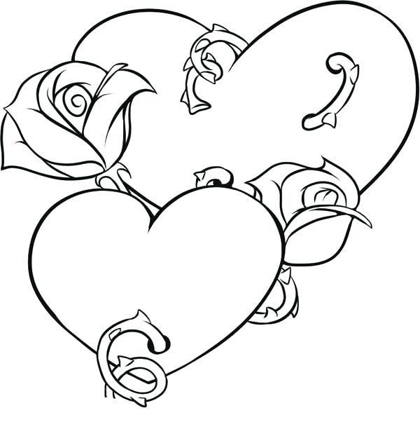 600x602 Wedding Double Heart Pencil And In Color Wedding Wedding Double