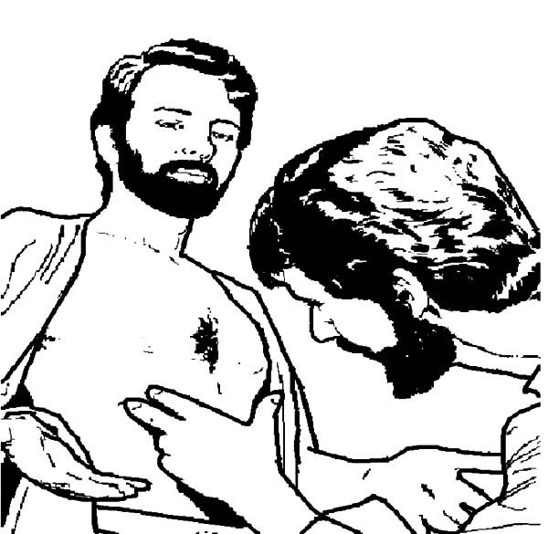 Doubting Thomas Coloring Page