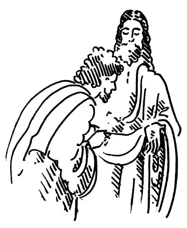 600x731 Doubting Thomas, Doubting Thomas Observe Jesus Wound Coloring