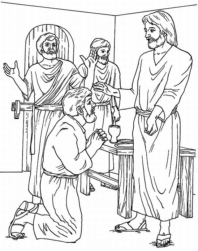 640x812 Doubting Thomas Coloring Pages