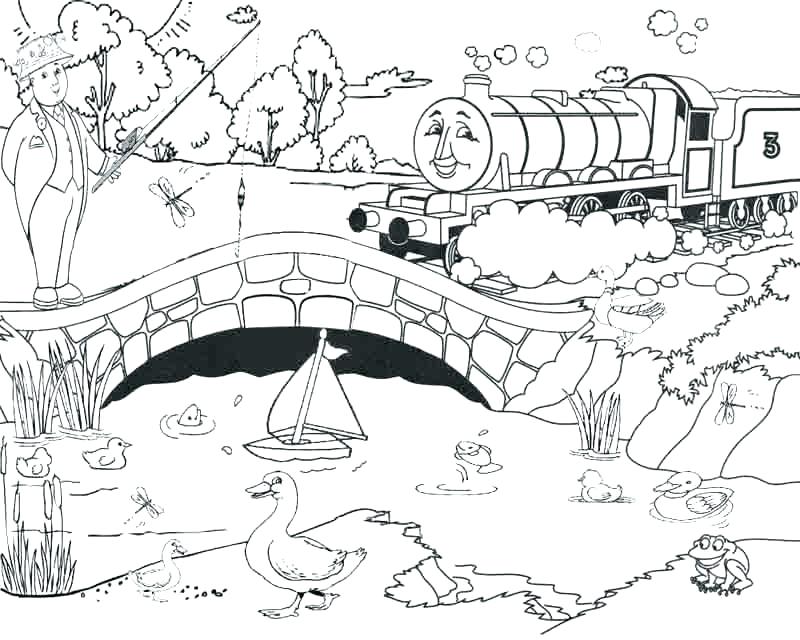 800x640 Free Thomas Coloring Pages The Train Coloring Book As Well As