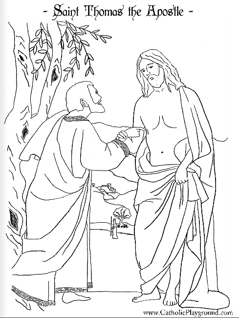 489x651 Saint Thomas The Apostle Coloring Page July 3rd Catholic Playground