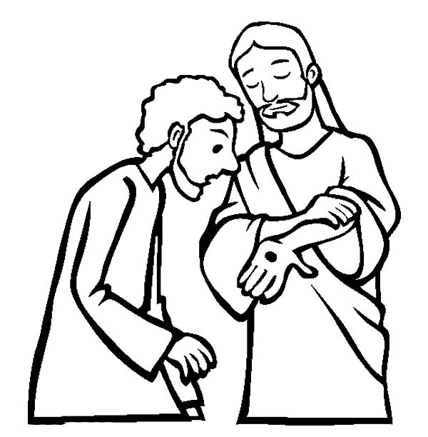 600x612 Bible Coloring Pages Doubting Thomas Color Bros