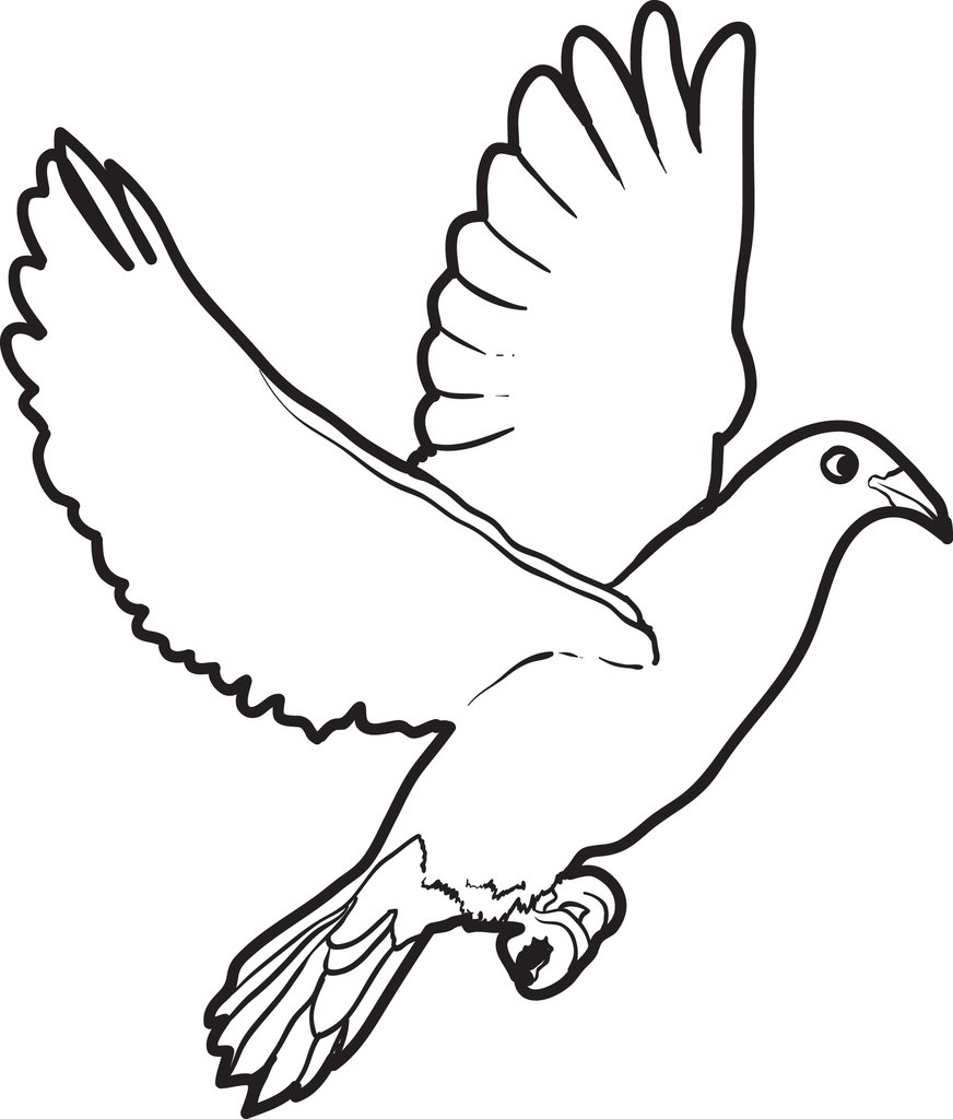 872x1024 Free, Printable Dove Coloring Page For Kids Supplyme