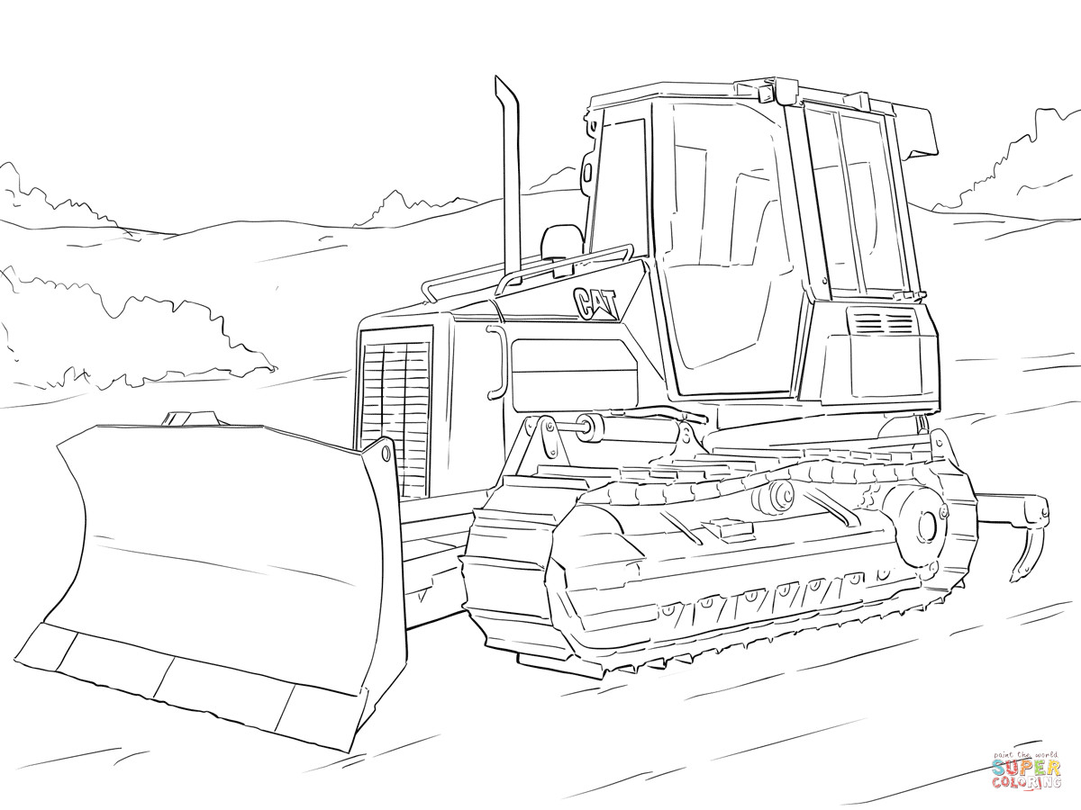1200x900 Bulldozer Coloring Pages To Download And Print Simple Bull Dozer