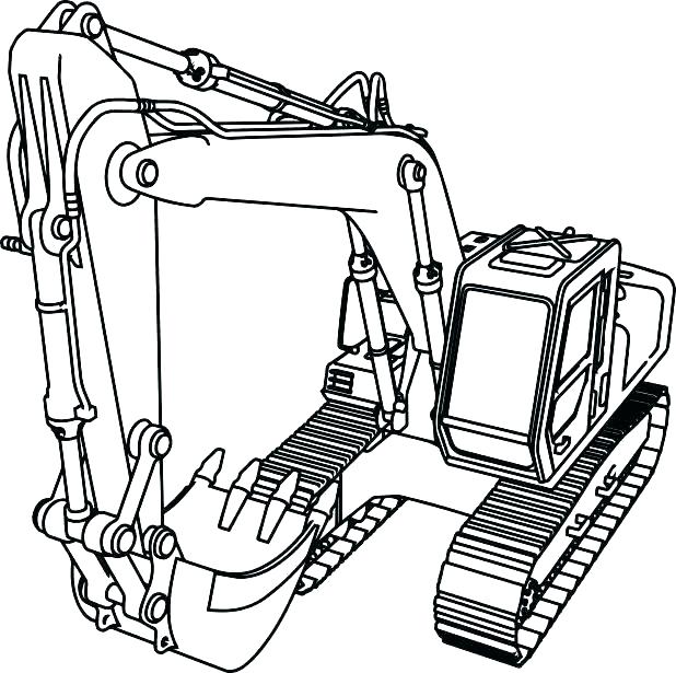 618x615 Construction Coloring Page Auto B Good Coloring Pages Bulldozer