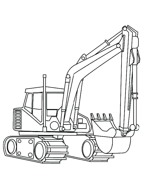 600x800 Bulldozer Coloring Page Digger Colouring Page Excavator Coloring