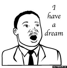 235x240 Free Printable Dr. Martin Luther King, Jr. Coloring Sheet Is One