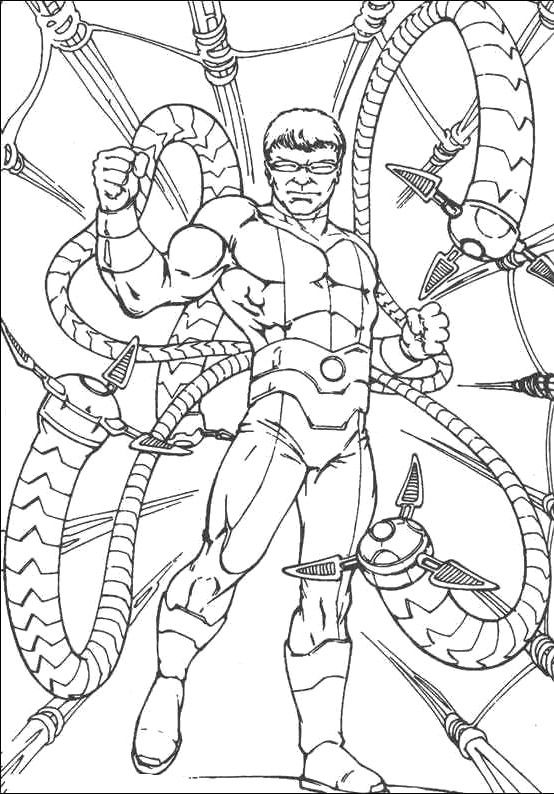 554x794 Spiderman The Enemy Doctor Octopus Coloring Pages