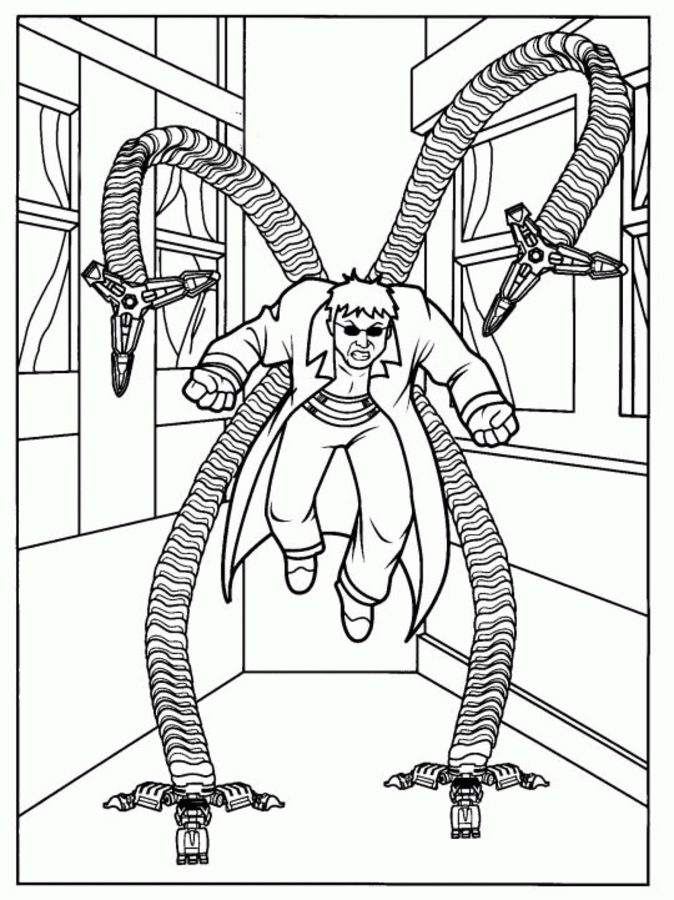 674x900 Coloring Pages Doctor Octopus, Printable For Kids Amp Adults, Free