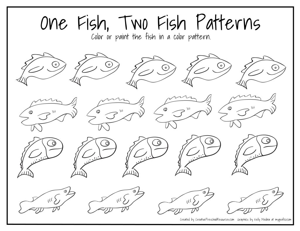 1024x791 Timely One Fish Two Coloring Page Dr Seuss Birthday March 2nd