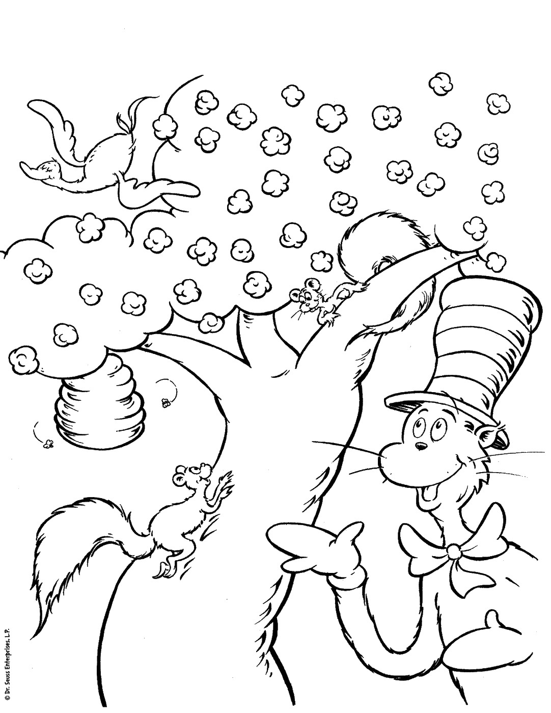 Dr Seuss Cat In The Hat Coloring Pages