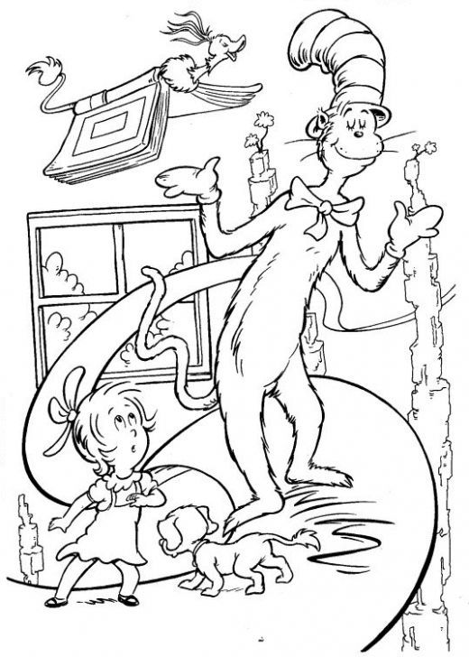 520x728 Fun Coloring Pages Cat In The Hat Coloring Pages (Dr Seuss