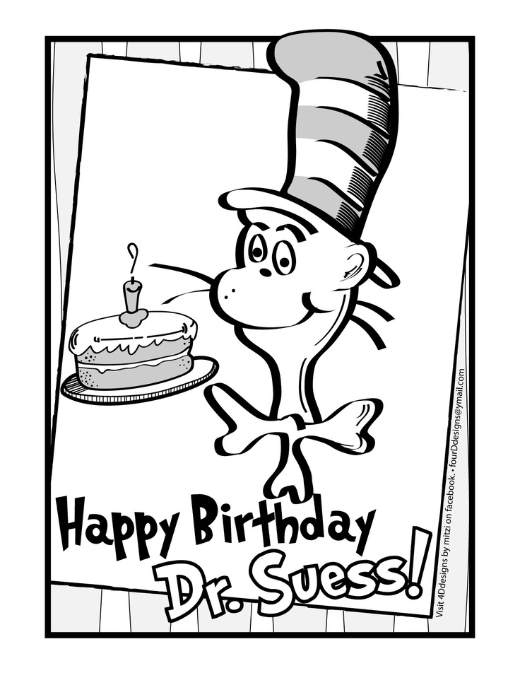 736x952 Stunning Design Dr Seuss Coloring Pages Birthday Bird