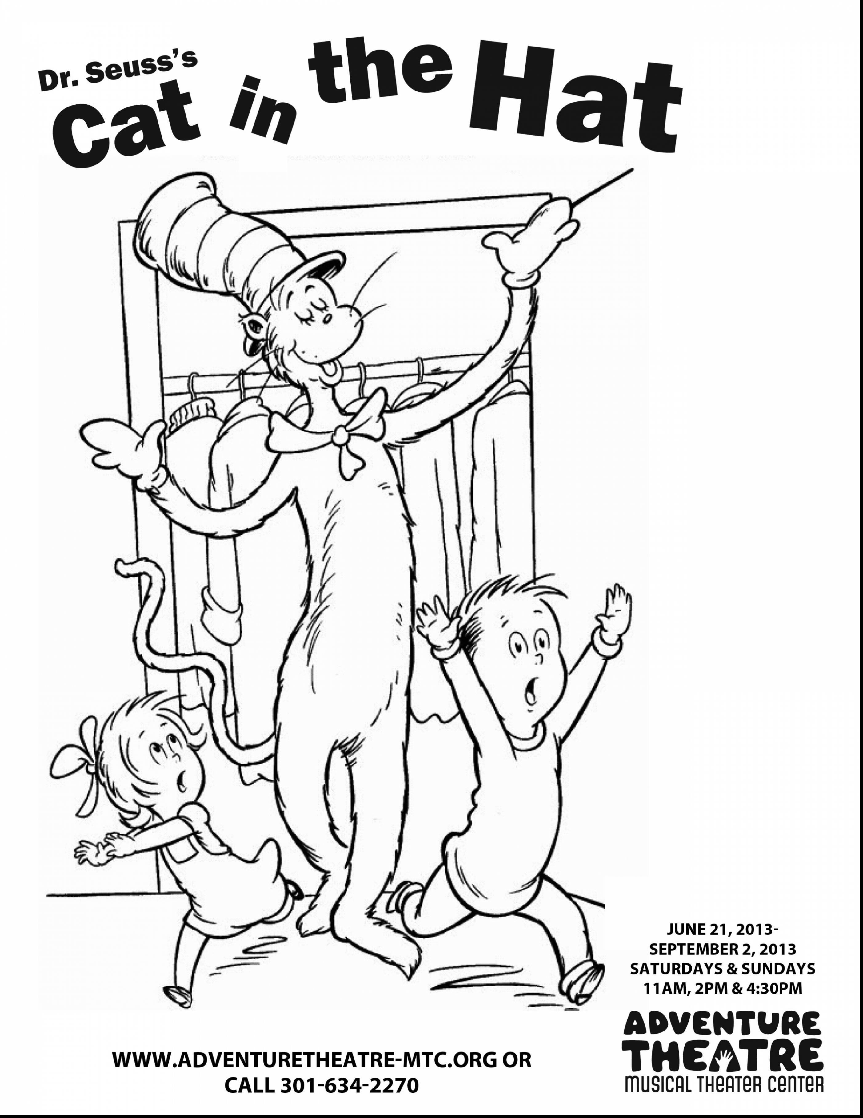 2805x3630 Cat In The Hat Coloring Sheet Free