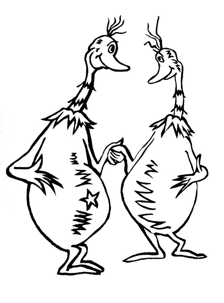 Dr Seuss Fish Coloring Page