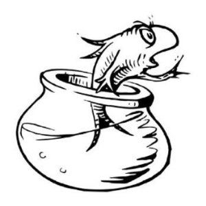 300x300 Dr. Seuss Fish Bowl Coloring Page Crafts Cricut