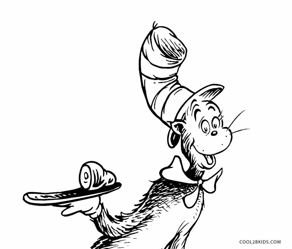 938x800 Cat In The Hat Coloring Page Best Of Dr Seuss Fish Printables Kids