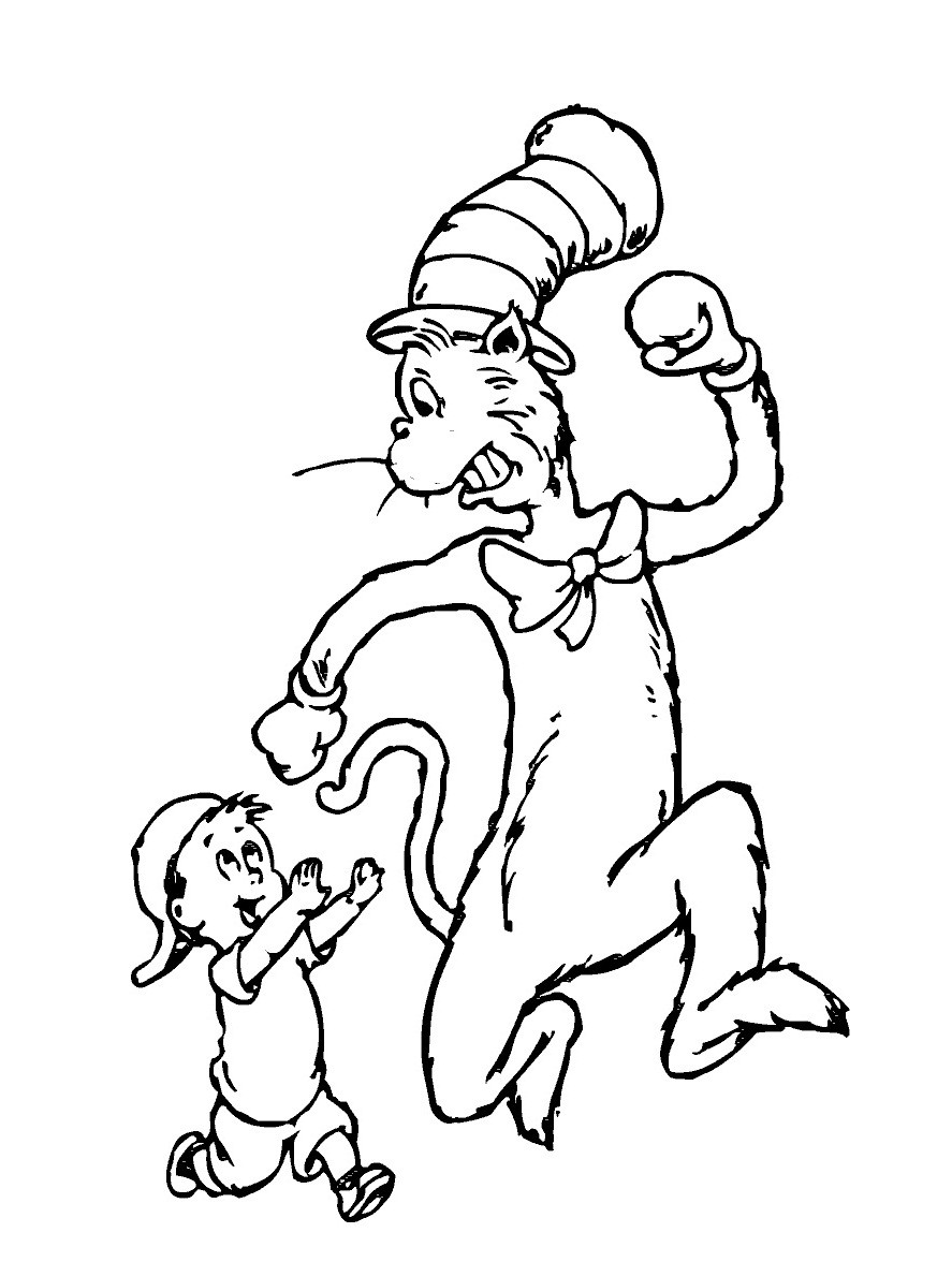 887x1176 Dr Seuss Hat Coloring Page Magnificent Cool Acpra