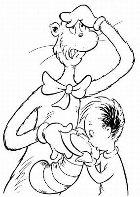 284x400 Dr. Seuss Hat Coloring Pages Social Board