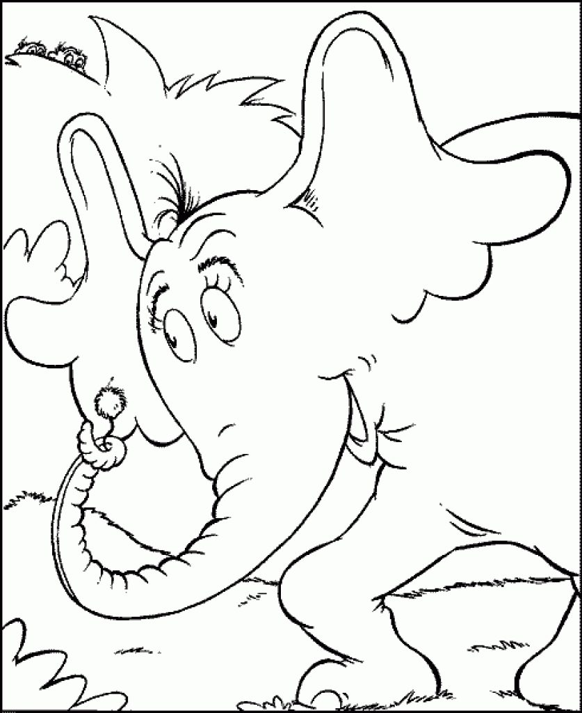 837x1024 Horton Hears A Who Coloring Pages Latest Dr Seuss 4 7550 Get Bubbles