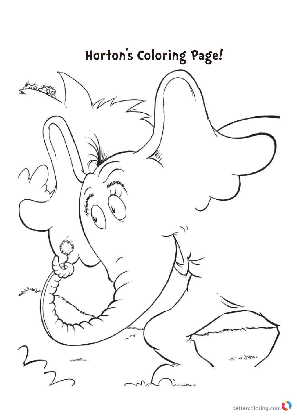 1024x1440 Odd Dr Seuss Coloring Pages Horton Hears A Who