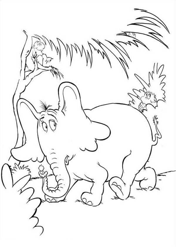 600x840 Dr Seuss Horton Hears A Who Coloring Pages Bulk Color Kiddo'S
