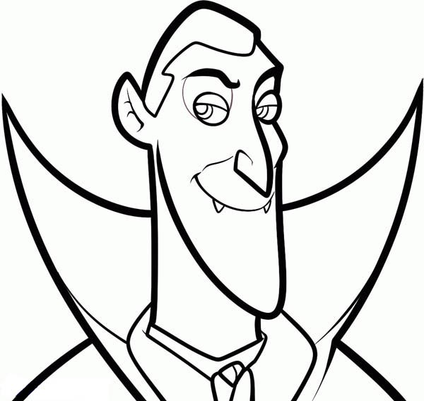 600x568 Count Dracula From Hotel Transylvania Coloring Pages Bulk Color