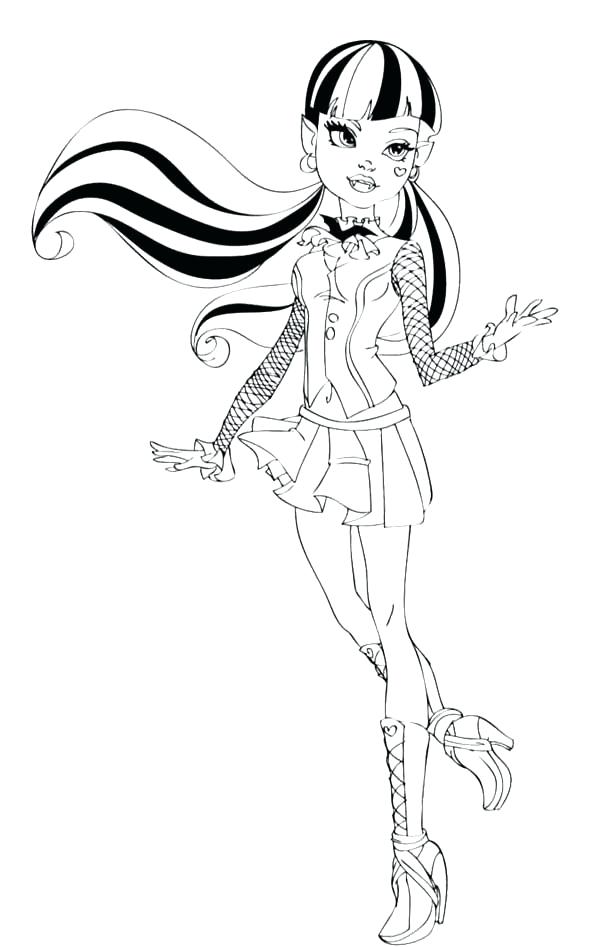 600x947 Draculaura Coloring Pages Fashion Coloring Page Draculaura