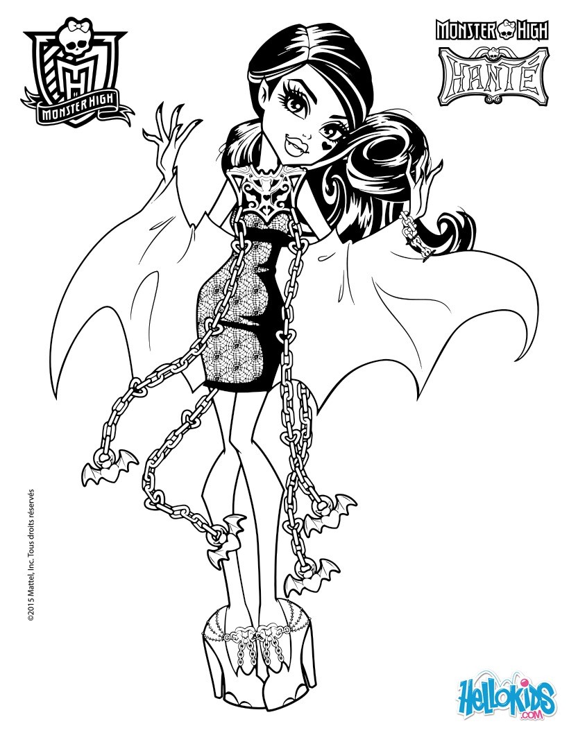 820x1060 Draculaura Coloring Pages