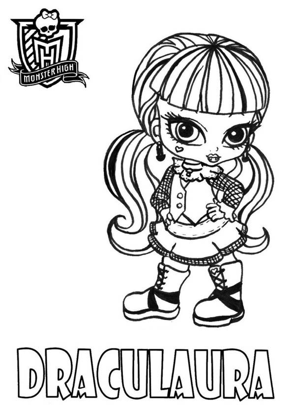 600x834 Monster High Draculaura Coloring Page