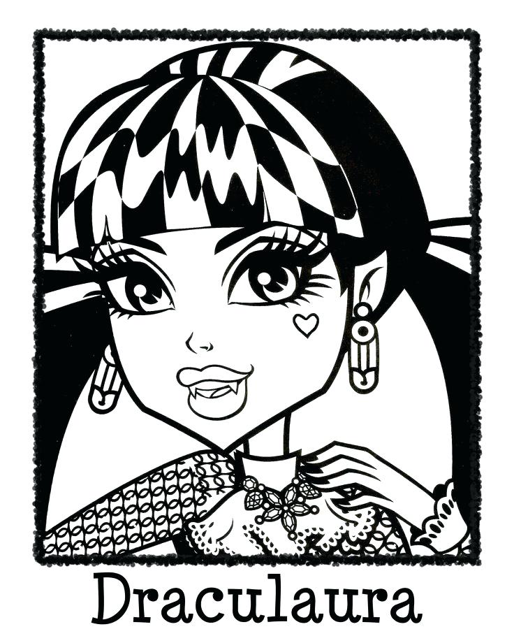 736x920 Marvelous Glamorous Draculaura Coloring Pages Free Best