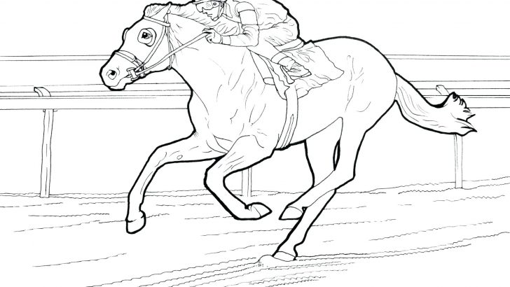 728x410 Free Horse Coloring Pages Printable Race Carousel For Adults
