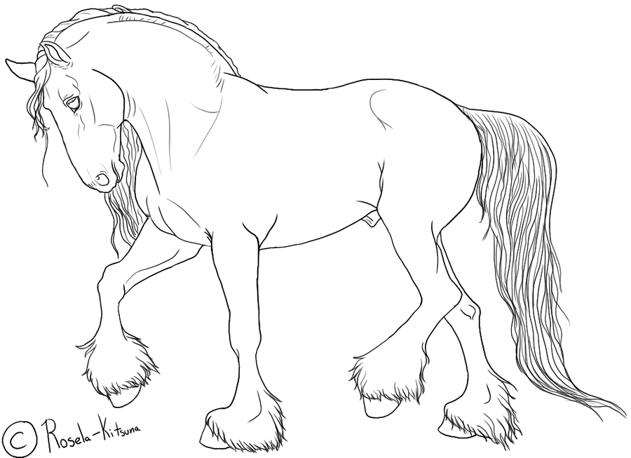 900x653 Coloring Pages Of Draft Horses
