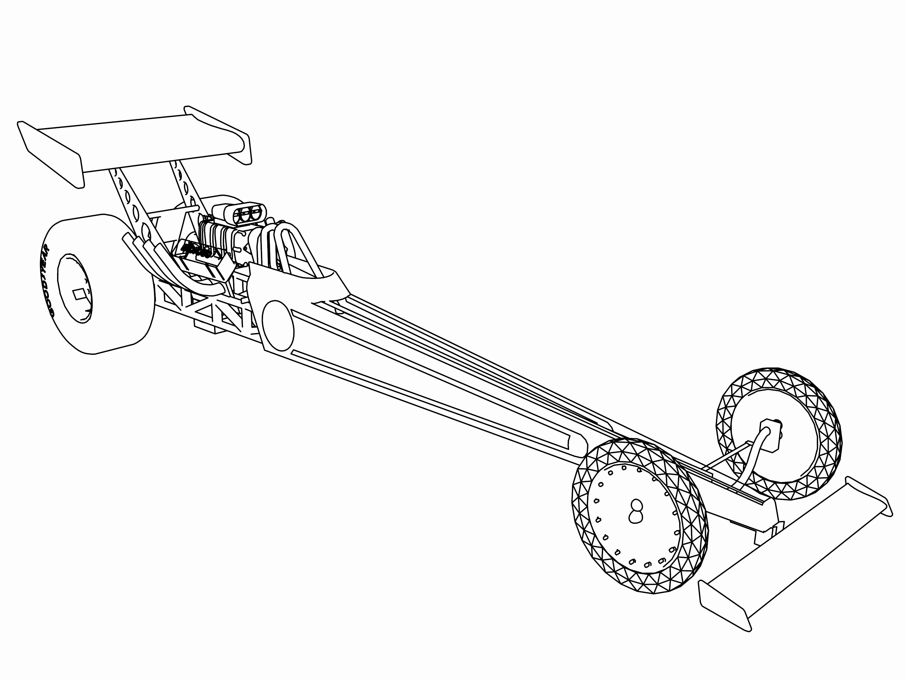 Drag Racing Coloring Pages