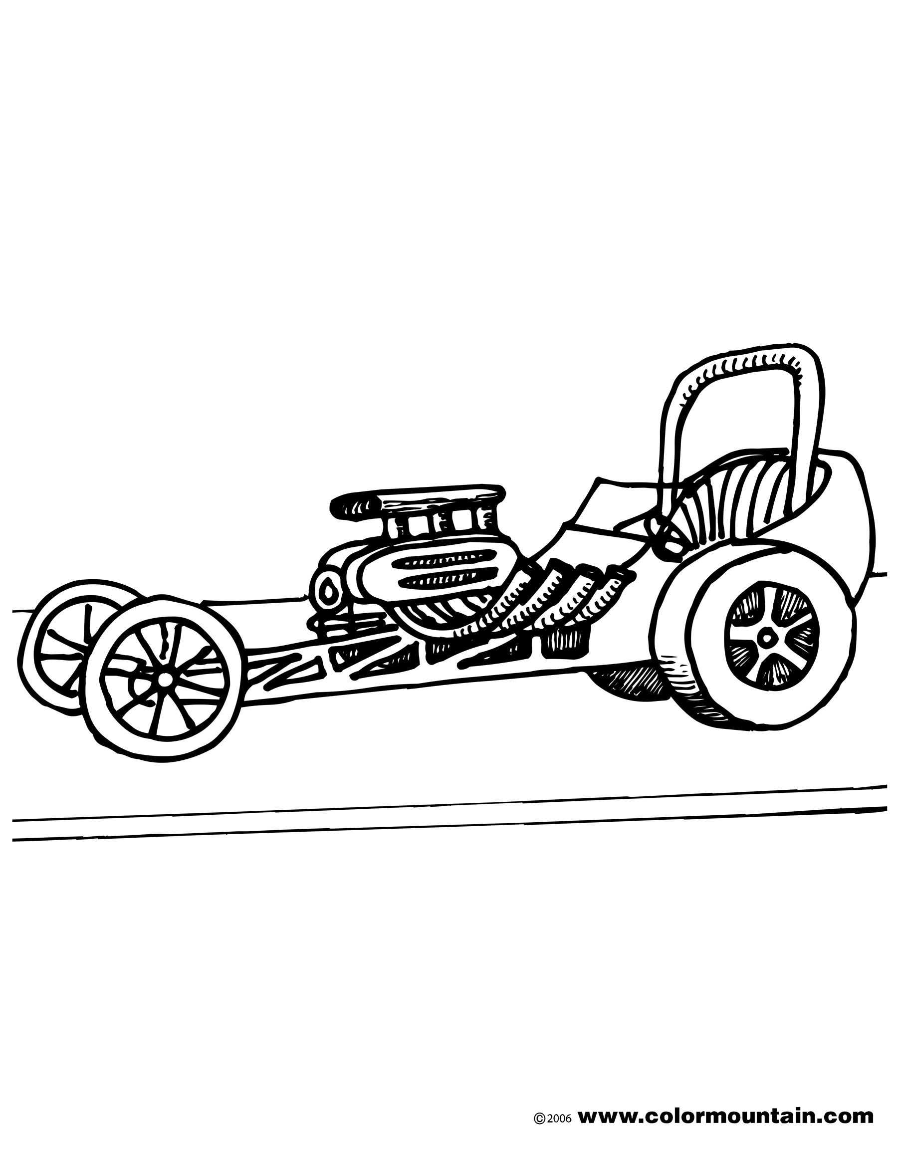 1800x2329 Big Dragster Coloring Sheet Coloring Page, Drag Racing Coloring