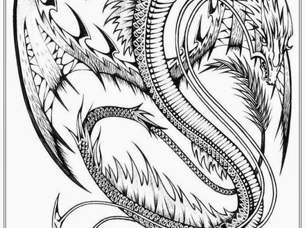 440x330 45 Coloring Pages Dragon, Detailed Dragon Coloring Pages Coloring