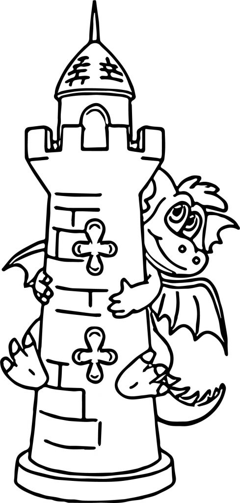 489x1024 Hiding Dragon Castle Coloring Page Wecoloringpage