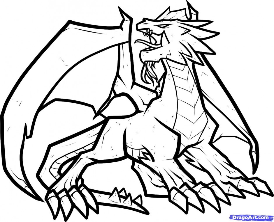 940x763 Dragon Color Pages Dragon Coloring Page Luxury Cool Dragon