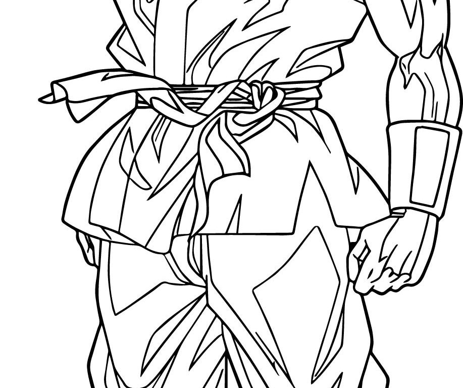 917x768 Goku Coloring Pages Super Saiyan God General Of 4 Dragon Ball Z