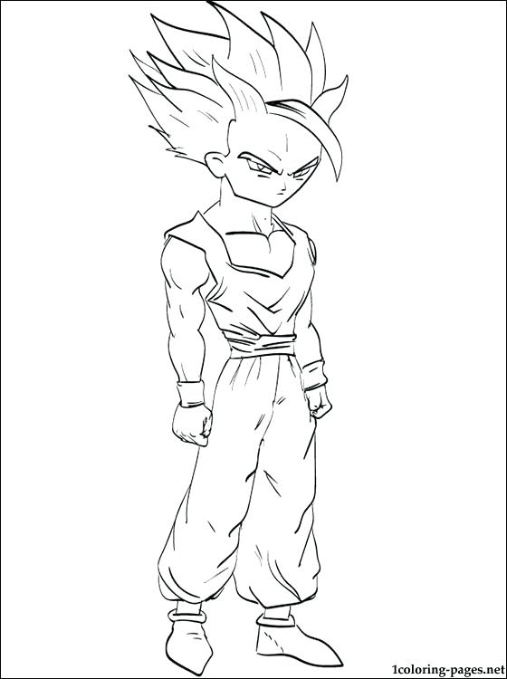 560x750 Printable Gohan Coloring Pages Dragon Ball Coloring Pages Super