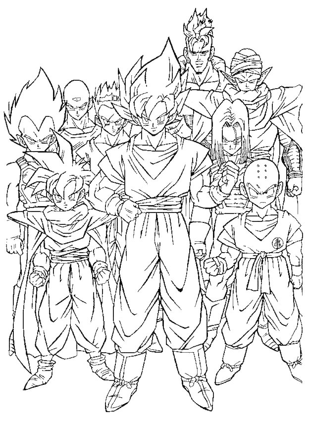 Dragon Ball Super Coloring Pages