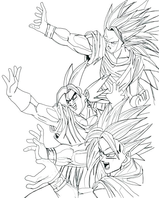 618x773 Dragon Ball Coloring Pages S S S Dragon Ball Z Coloring Pages