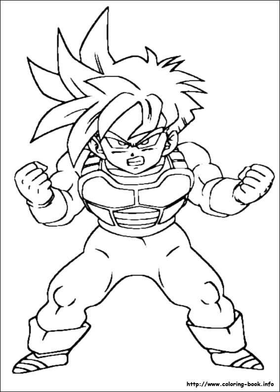 567x794 Dragon Ball Z Characters Coloring Pages